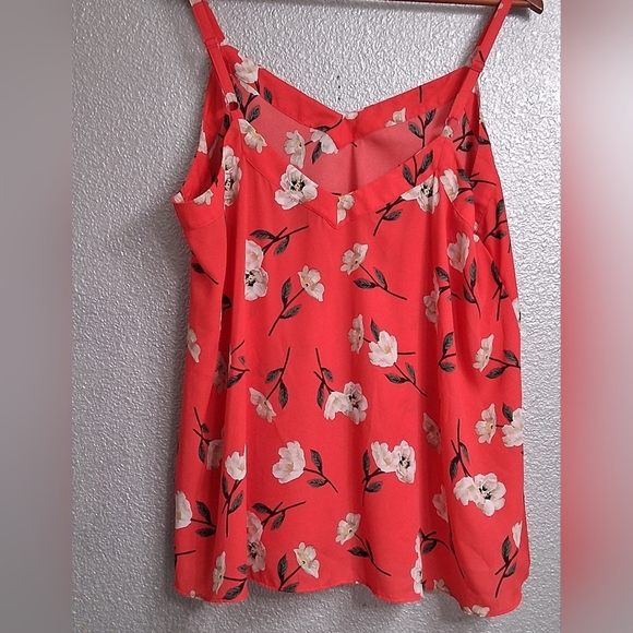 Torrid Coral Floral Sleeveless Blouse  Size 0 - Picture 12 of 13